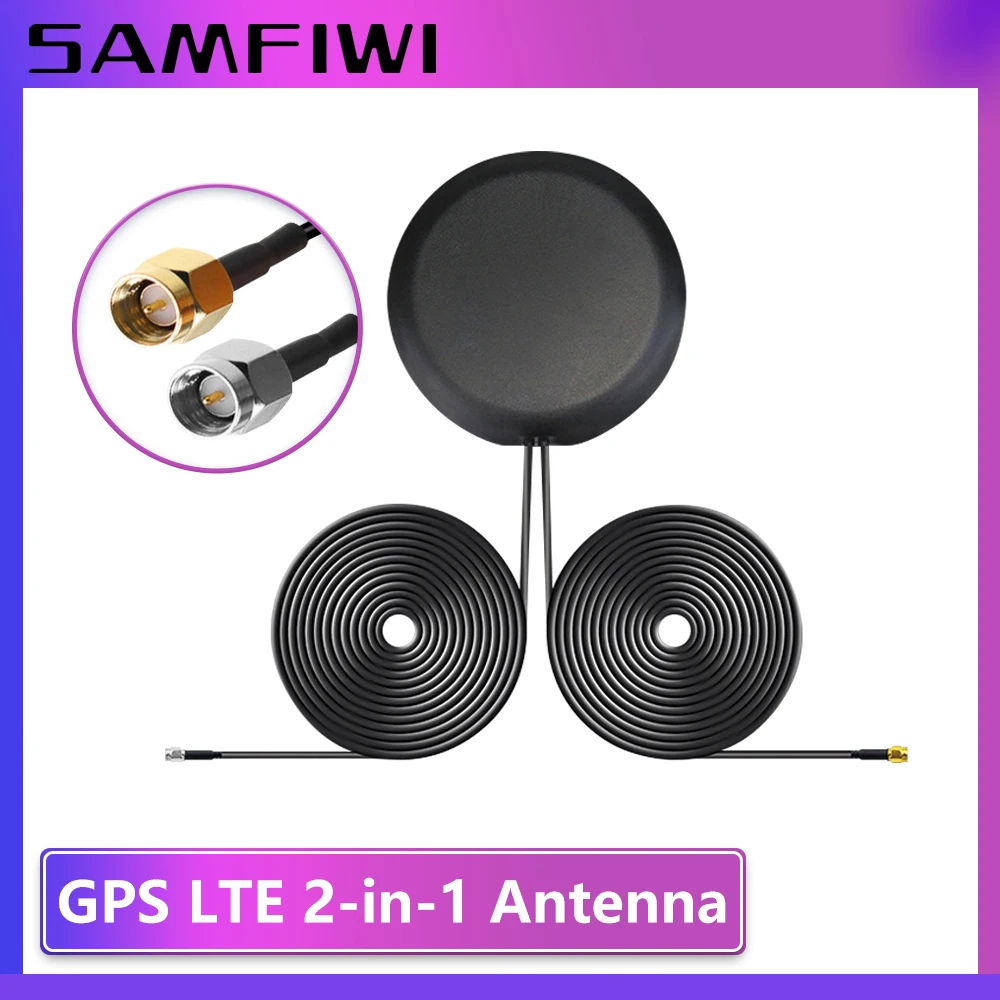 

GPS LTE 2-в-1 антенна адаптер для улицы водонепроницаемый 28dbi 4G Beidou автомобильный навигатор антенна Приемник SMA штекер для DTU Кабинета IOT
