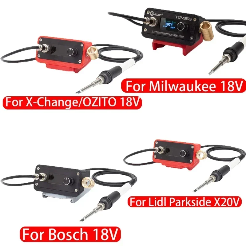 T12 Stazione Di Saldatura Saldatore Per X-Change/Ozito/Milwaukee/Bosch/Lidl Batteria Parkside 20V Max Batteria Agli Ioni Di Litio Per Riparazione Fai 