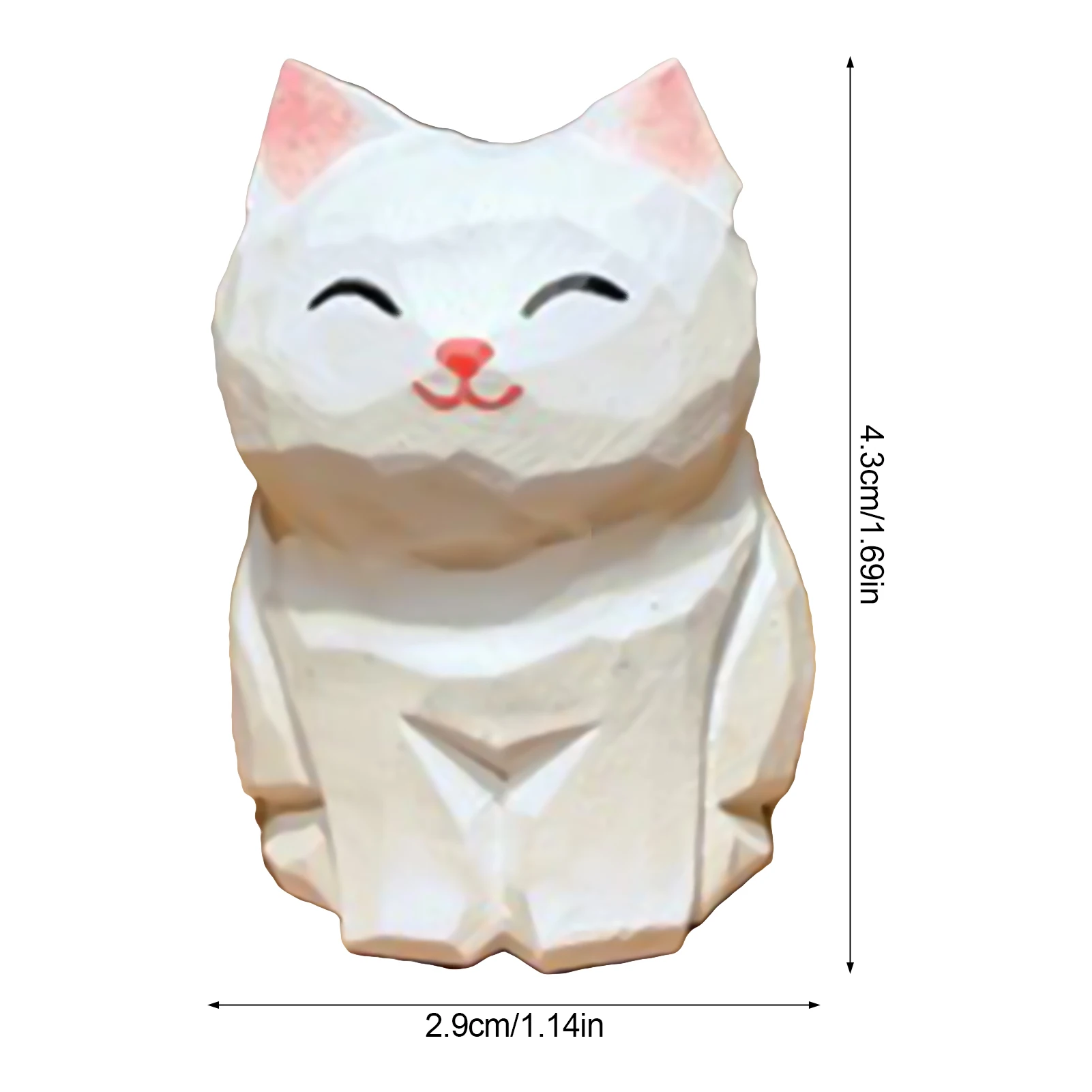 Handcrafted Wooden Siamese Cat Statue - Decorative Animal Figurine