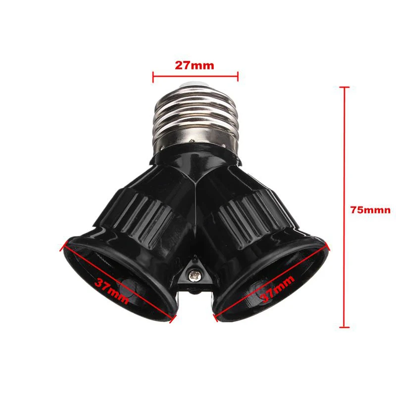 E27 LED Base Light Lamp Bulb Socket E27 To 2-E27 Splitter Adapter 1~5Pcs Lamp Holder lamp holder,lamp bulb holder,lamp base,led lamp base