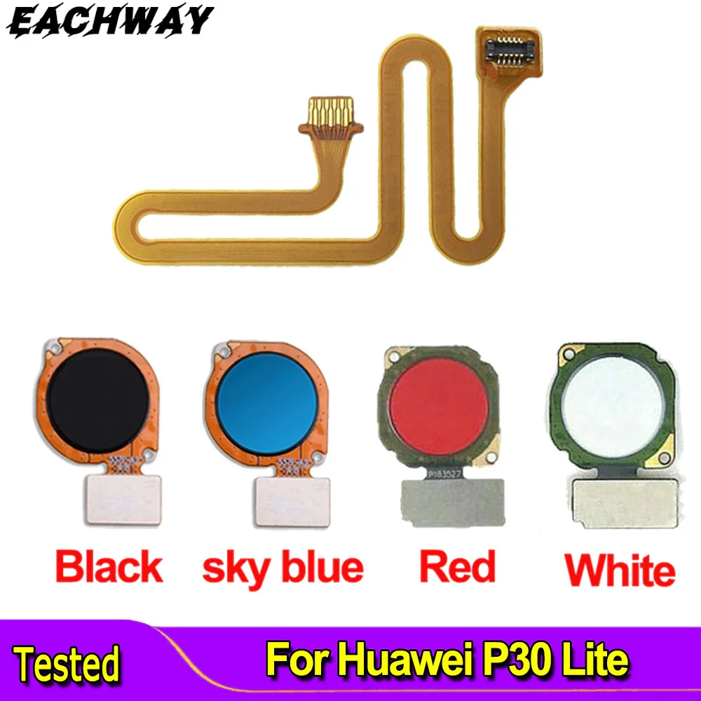 

Tested For Huawei P30 Lite Back Home Button Key Connection Touch ID Scanner Fingerprint Sensor Flex Cable Ribbon For P30 Lite