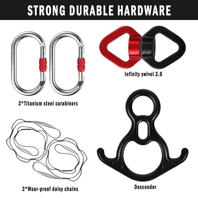 Aerial Yoga Strap Hardware for Aerial Dance Set Aerial Silk Swivel Climbing Yoga Accessories Fly Silks and Hammock Swing Accessories Set