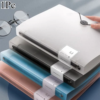 Cartella raccoglitore A4 da 1 pezzo con copertina in plastica - Capacità 220 fogli, organizer per documenti con perforazione a 4 fori, chiusura sicura, per forniture da ufficio