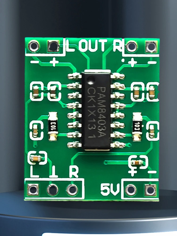 PAM8403 오디오 전력 증폭기 모듈 2.5V-5.5V 2 채널 스테레오 오디오 증폭기 모듈 볼륨 조절용 2x3W USB 전원 공급 장치