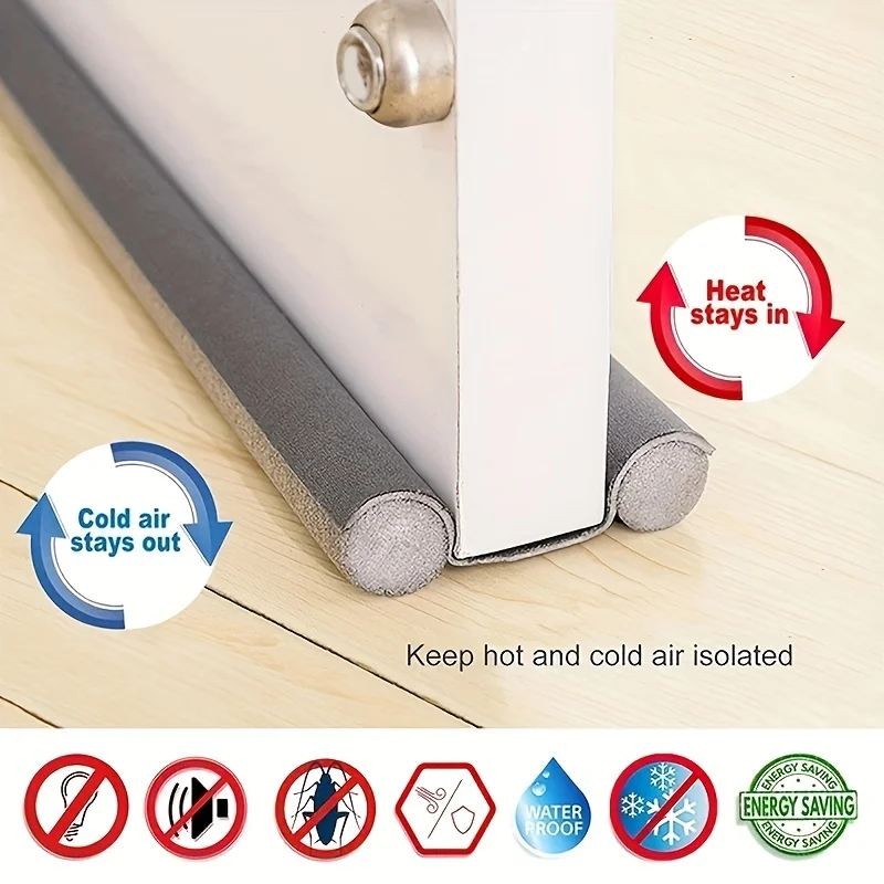 Anti-friction Self-Adhesive Door Bottom Seal Strip Sound Insulation Anti-Theft Windproof Waterproof Protection Doors Windows door seal strip