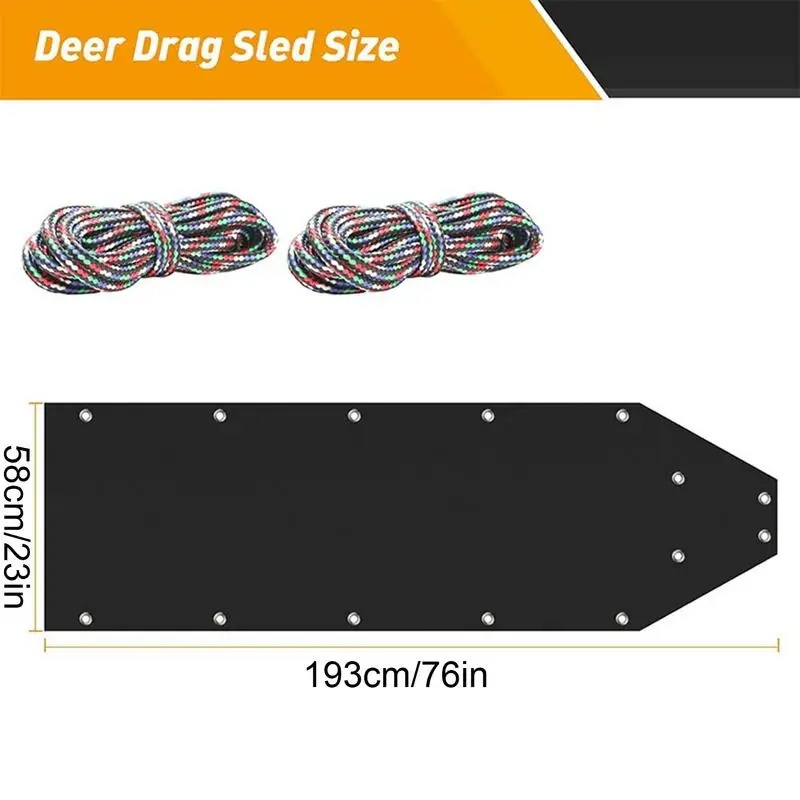Multi-Purpose Utility Sled Portable Ice Fishing Sled With Rope Utility Deer Drag For Ice Fishing Hunting Accessories