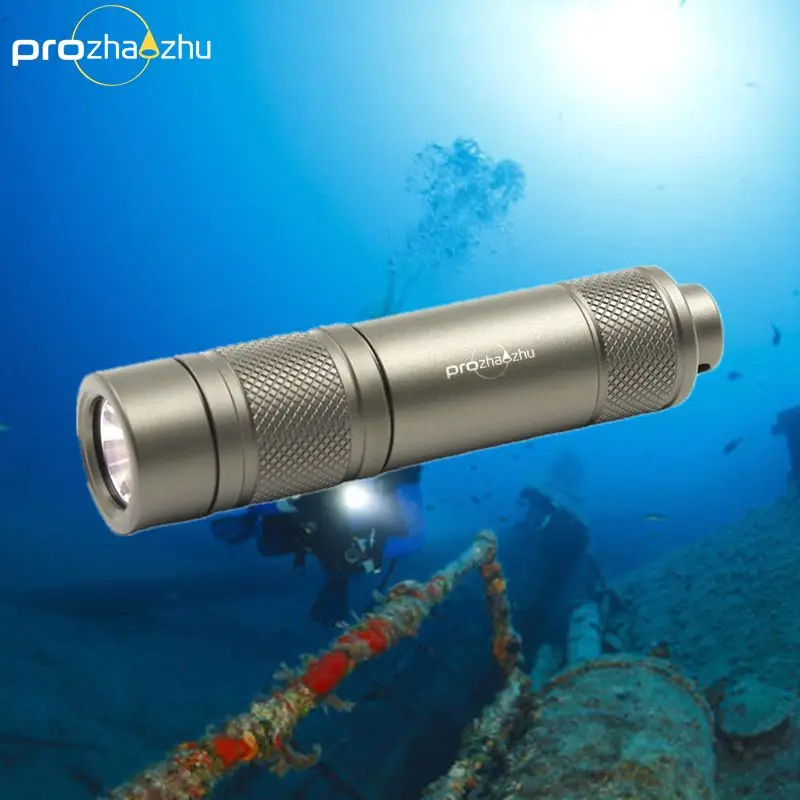 

IP68 Underwater LED Diving Flashlight Mini Size Waterproof 100M Scuba Torch With Rechargeable 18650