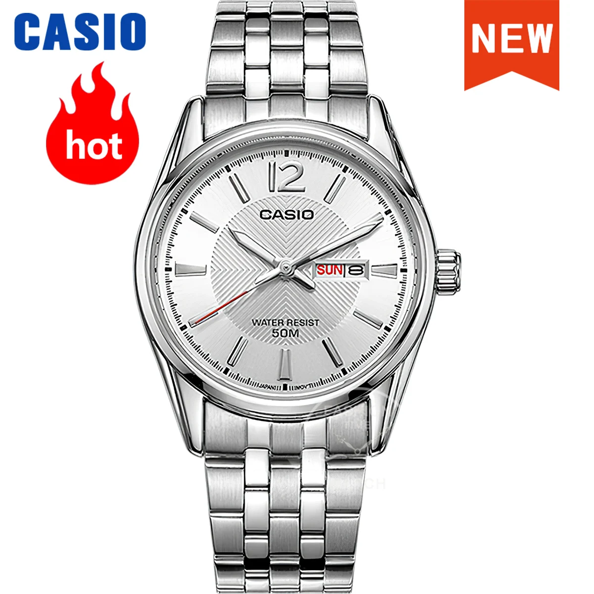 

Casio watch Business watch men's simple wristwatch casio genuine steel band quartz men's watch MTP-1335D relogio masculino