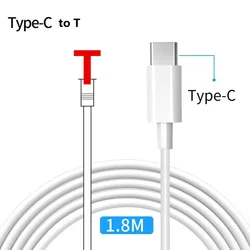Cordon de chargeur magnétique 1.8 Type MagSaf * 1 2 PD pour Apple Macbook 45W 65W, adaptateur d'alimentation, fil de charge rapide, USB C M 