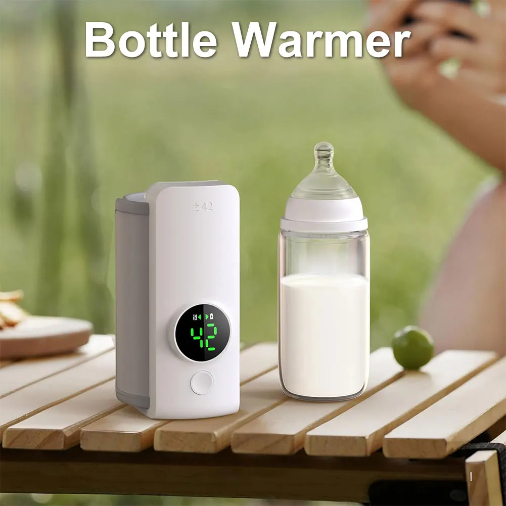 Portable Rechargeable Cordless Bottle Warmer with Digital Temperature Control