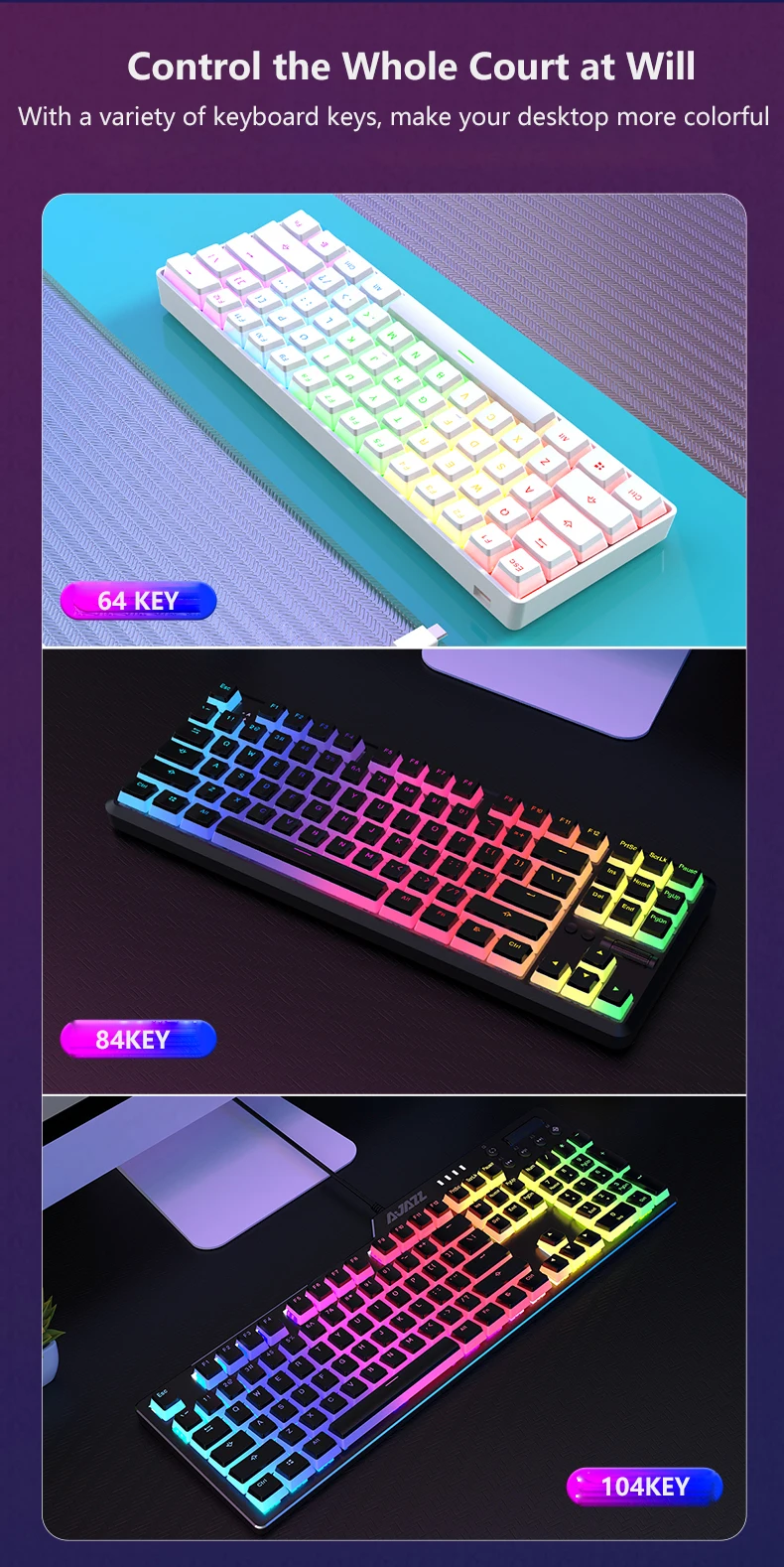 Oem Keycap translúcido para teclado mecânico, pudim