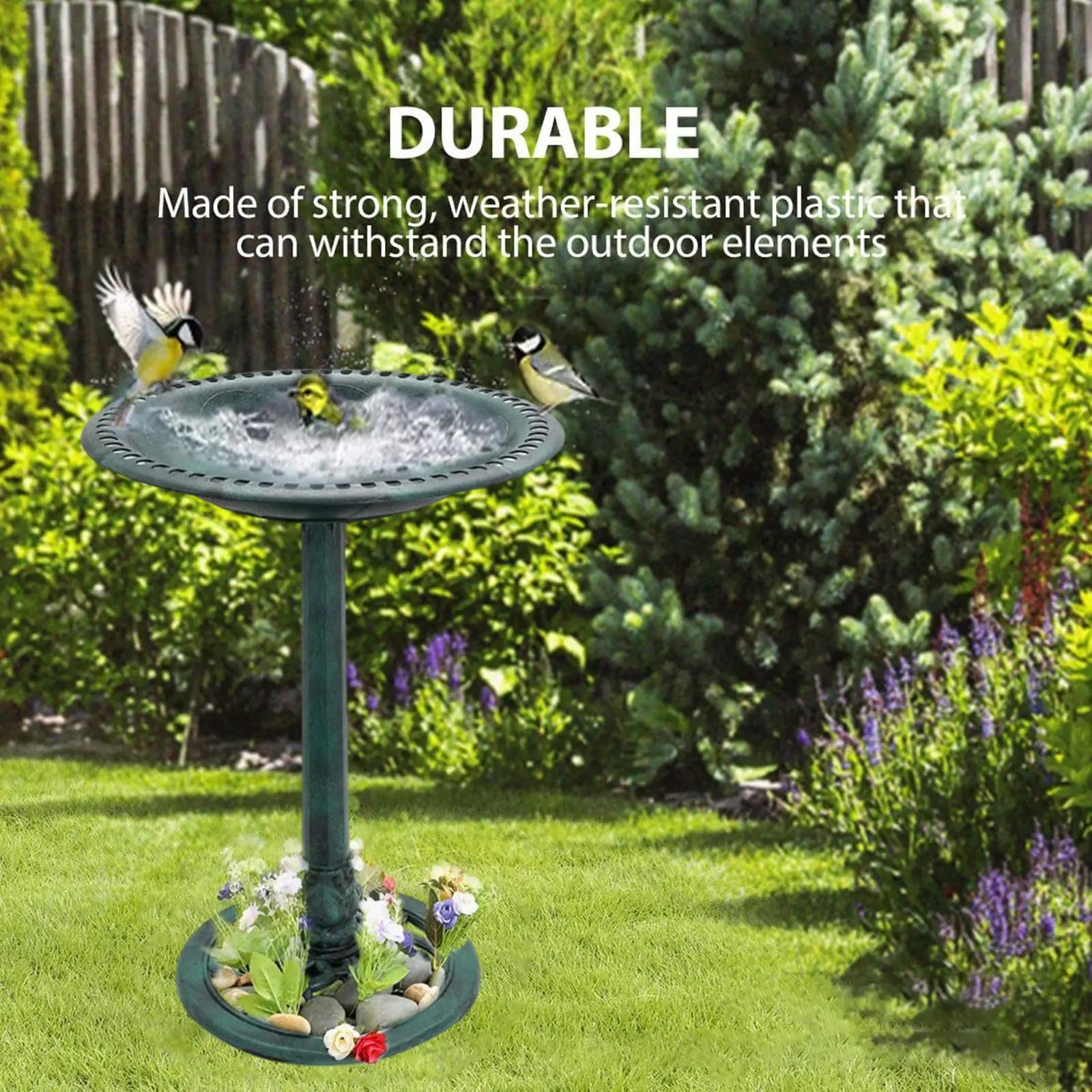Antique Style Garden Bird Bath Weather Resistant Standing Birdbaths for Balcony Lawn bird bath bird bath supplies