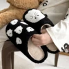 QYCKABY Ghost Design Black Cotton Slippers Non-slip Thick Sole Lightweight stuffed Slippers Unisex Holiday Gift Official-website 3