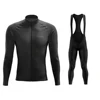 2024 Spring New Team Long Sleeve Cycling Jersey Set MTB Bike Clothing Uniform Men's Thermal Fleece Bicycle Maillot Ropa Ciclismo 1