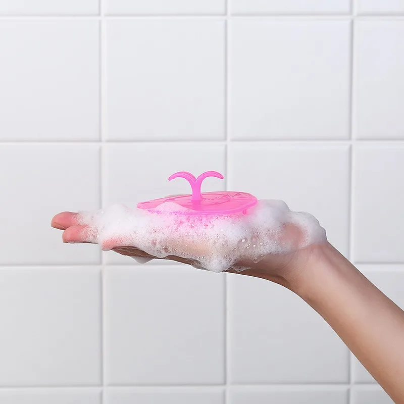 샴푸 브러시 성인 두피 마사지 브러시 남성과 여성 부드러운 접착제 욕실 샴푸 빗 긴 머리 세척 머리 두피 머리 마사지