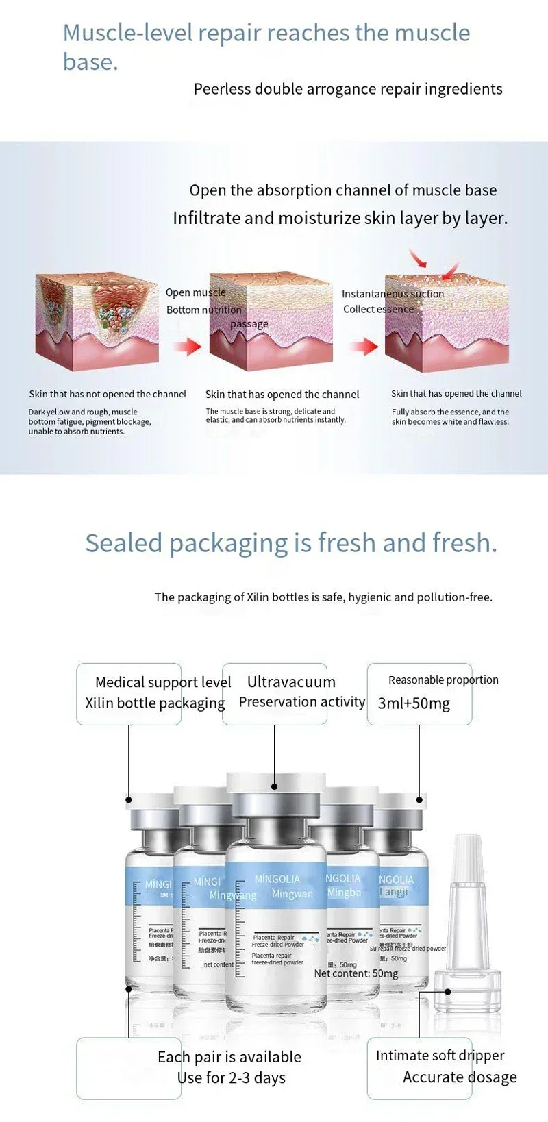 Polypeptide Placenta Freeze-Dried Powder Essence – Repair & Rejuvenation