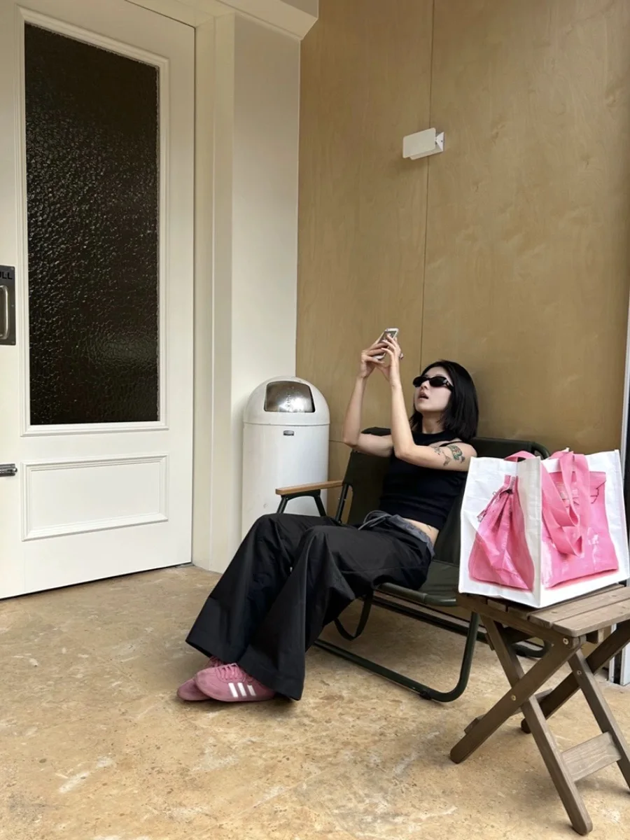 INS blogger spoof idea grocerybags remake Fitness Casual Bag Birkin bag