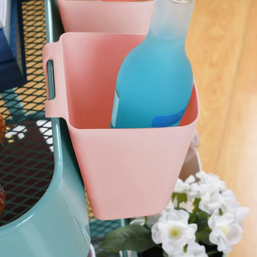 Description Picture 3 of itemHousehold Back Hanging Plastic Storage Basket Kitchen Bathroom Mini Organizers Small Things Portable Storage Box Container
