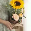 Dried Flower Packaging Bark Barrel Faux Tree Bark Dried Flower Packaging Box Flower Vase Christmas Xmas Decor Bark Barrel Bucket 2