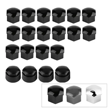 20Pcs/set 17mm Car Wheel Nut Caps Protection Covers kit Anti-Rust Auto Hub Screw Cover Car Tyre Nut Bolt Exterior Decor For Audi 1
