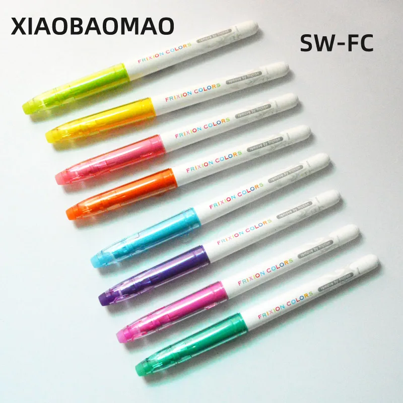 5pcs Colored Erasable Highlighter Art Marker Pen Erasable Fluorescent Marker Pen School Stationery Office Supplies SW-FC 7pcs fluorescent highlighter marker pen school supplies stationery for paint draw triangle bar crystal highlighter pen