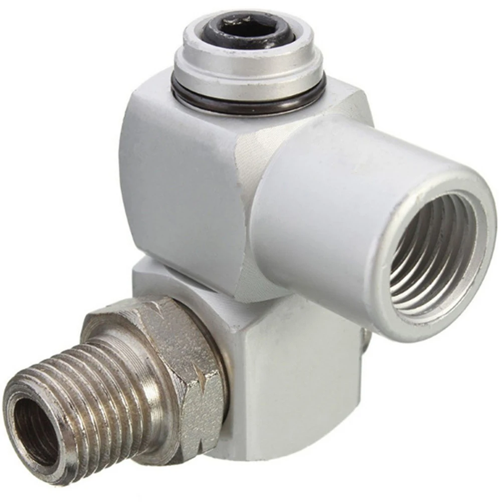 

1/4" 12.5mm 360 Swivel Air Hose Connector Adapter Pneumatic Part Universal Adapter Flow Aluminum Alloy Tool Used For Compressor