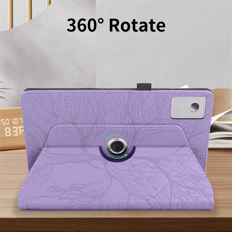 Lenovo Idea Tab Plus 12.1 Embossed 360° Rotating Stand Tablet Case