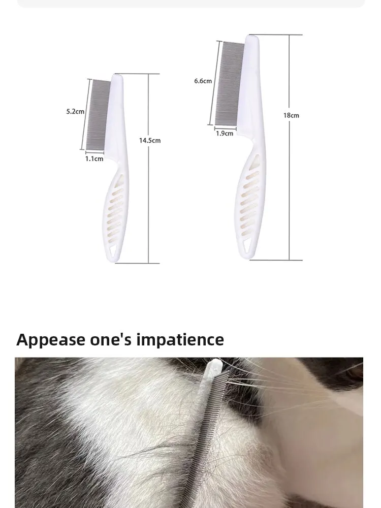 Flohkamm Hund Katze Haaren tfernungs bürste Edelstahl dichte Zähne Inline Kamm tragbare Haustier Universal pflege Reinigungs mittel