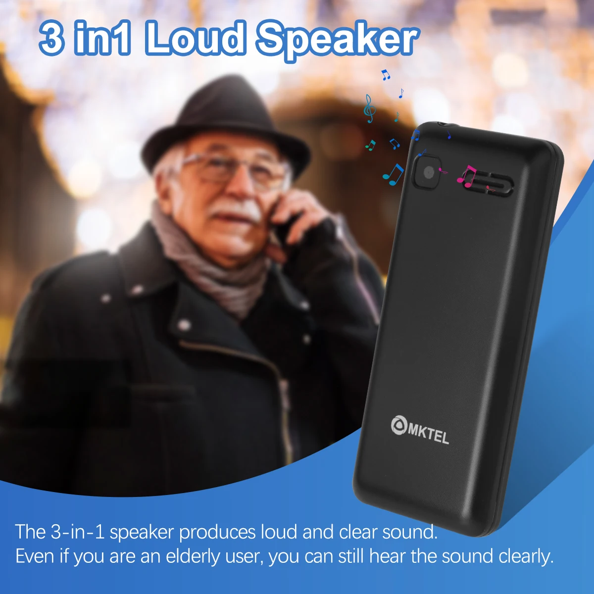 MKTEL 5606 Feature Phone Dual SIM Dual Standby 1.77inch Screen 1800mAh Battery MP3/MP4/FM Radio/Bluetooth/GPRS Senior Phone 4