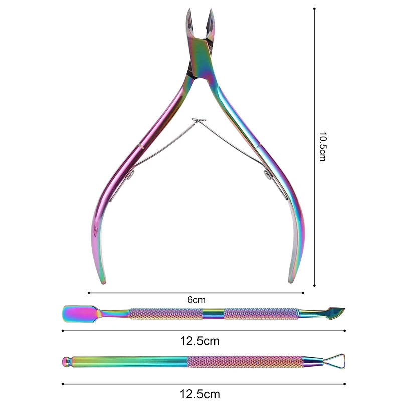 3PCS Manicure Tools Set Stainless Steel Nail Art Cutter Scissors Cuticle Clipper Nipper Dead Skin Remover Pusher Pedicure Tools nail care kit manicure tools manicure pedicure kit manicure set nail manicure tools manicure pedicure tools cuticle pusher nail manicure sticks cuticle scissors dead skin remover