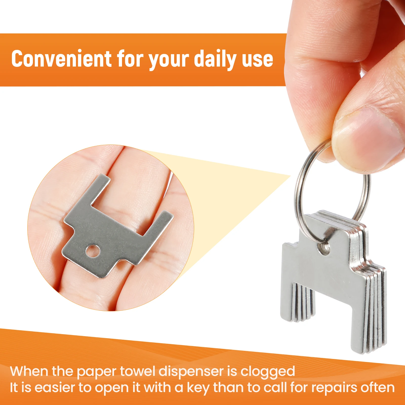 Paper dispenser key replacement 10Pcs Hand soap automatic tissue towel Toilet keys Metal paper towel dispenser key For toilet