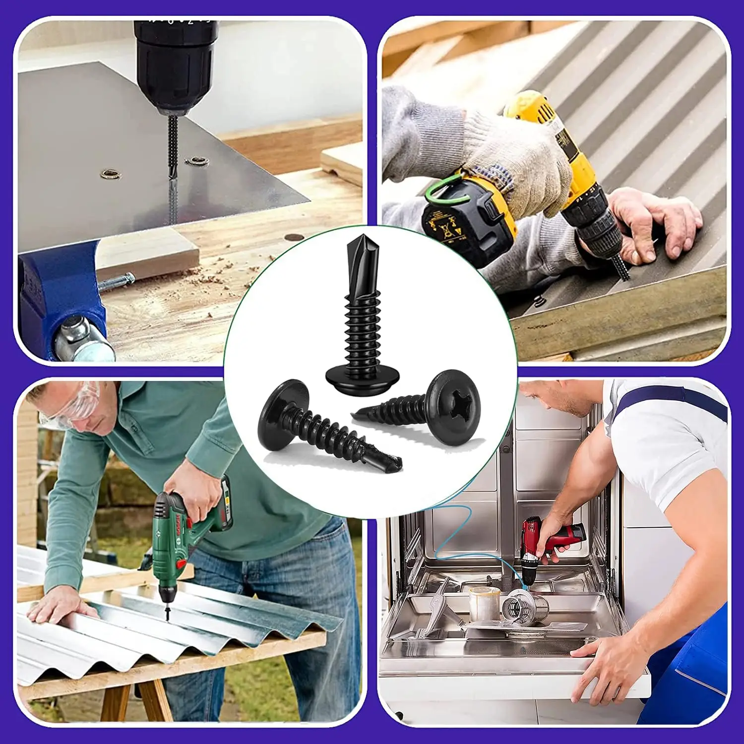Stainless Steel Self-Tapping Screws Phillips Truss Head Countersunk Self-Drilling High Strength Screw Fastener