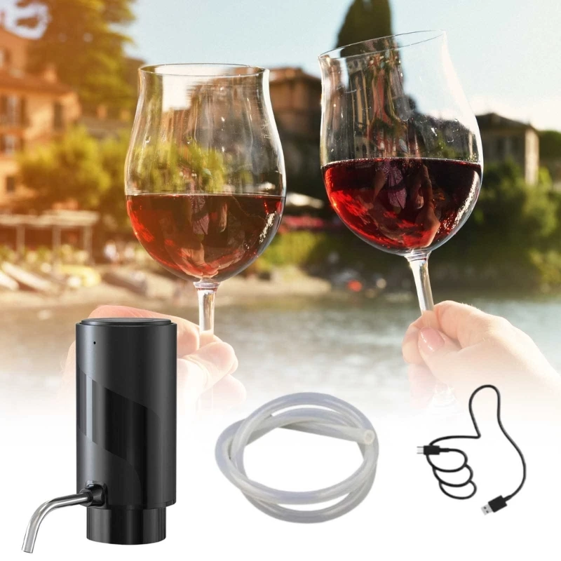 Intelligent Wine Dispenser Rapid and Efficient Wine Decanter USB Rechargeable Automatic Wine Dispenser ABS Material A6HB 2