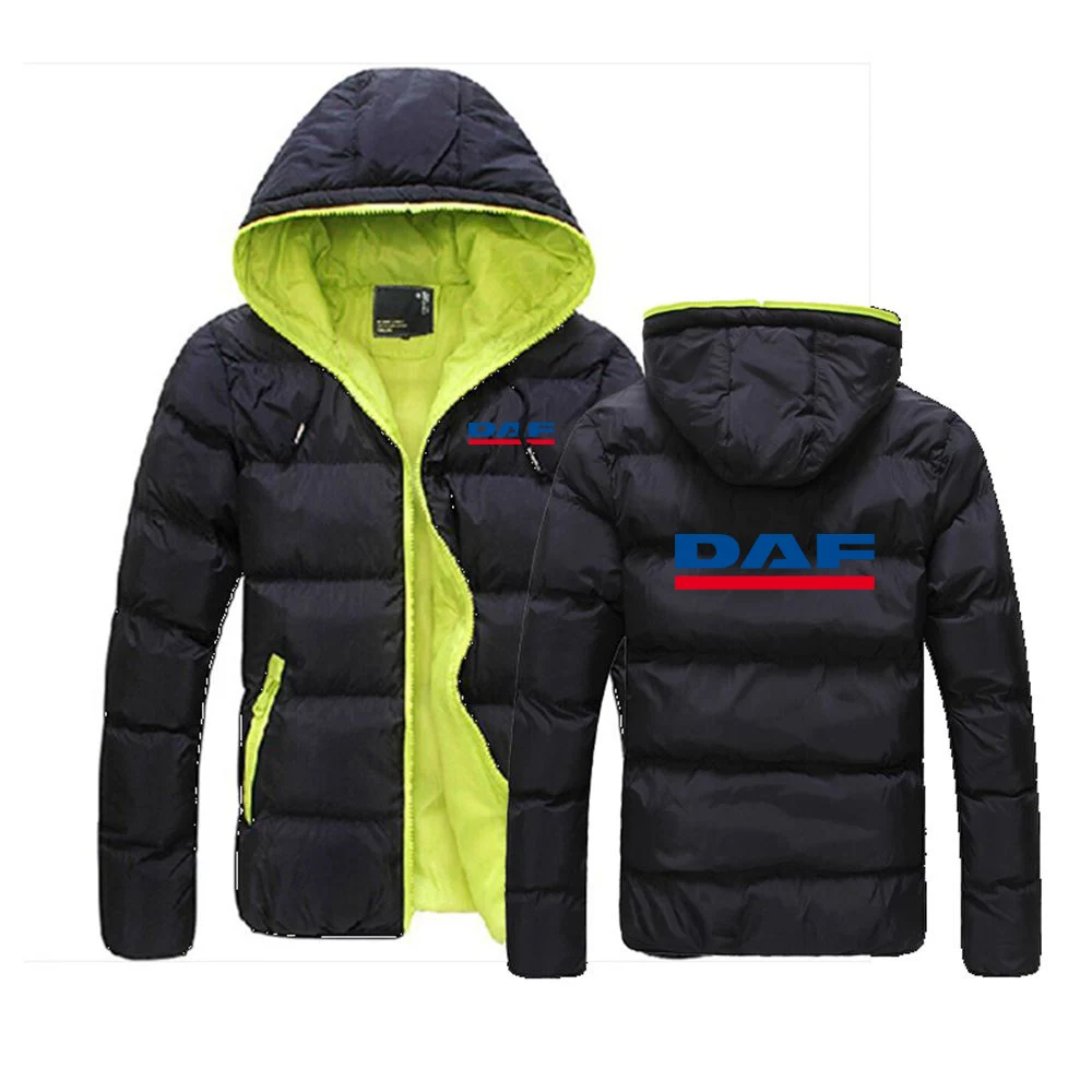 

DAF truck company truck driver printing fashion 2023 new men's winter thickening six-color hoodie cotton-padded jacket comfortab