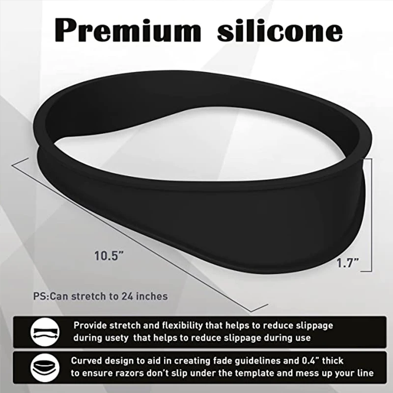 DIY Home Hair Trimming Home Haircuts Curved Headband Silicone Neckline Shaving Template and Hair Cutting Guide Hair Styling Tool