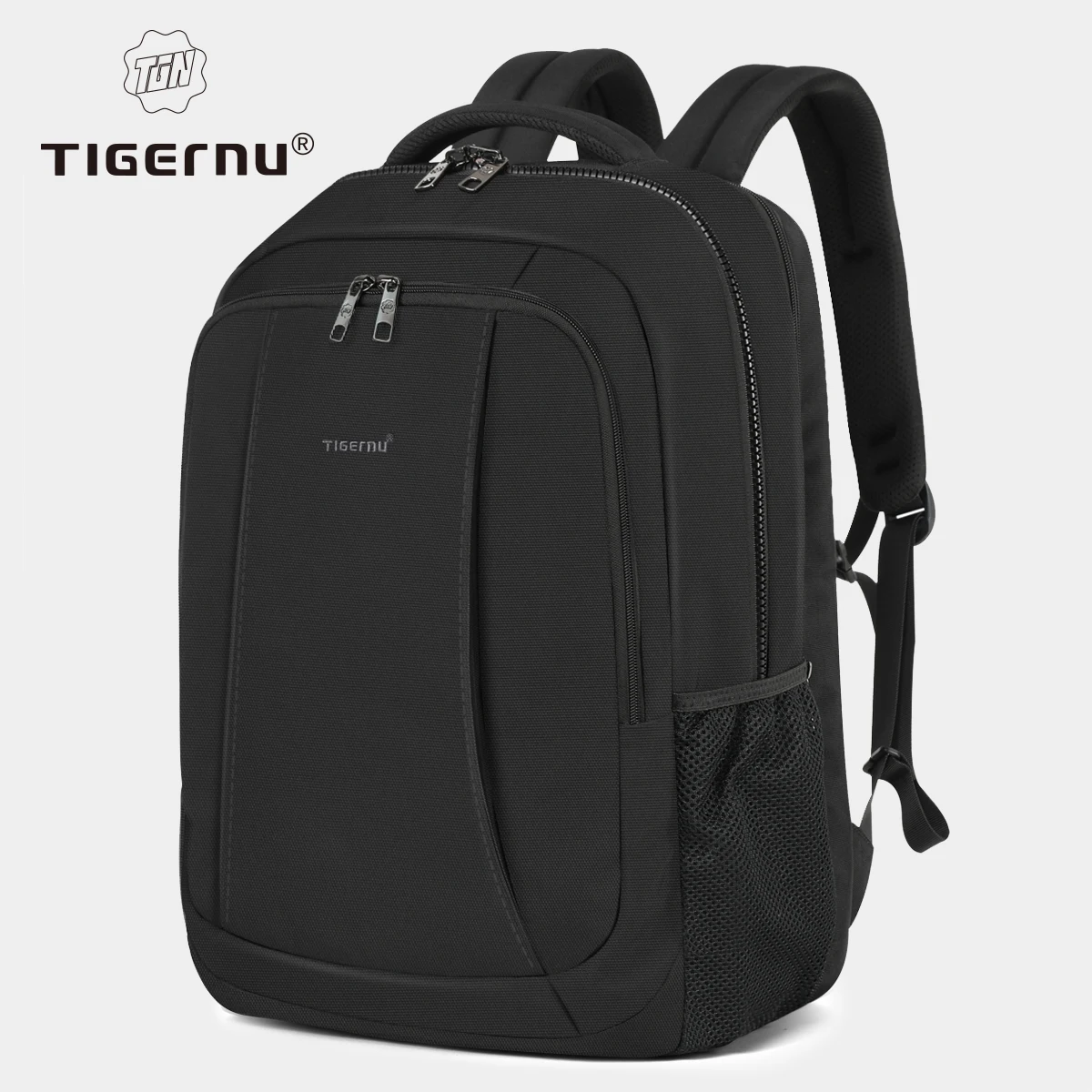 Sac à dos étanche Tigernu nylon - Sac ordinateur 15.6 pouces pour hommes et femmes, école et voyage