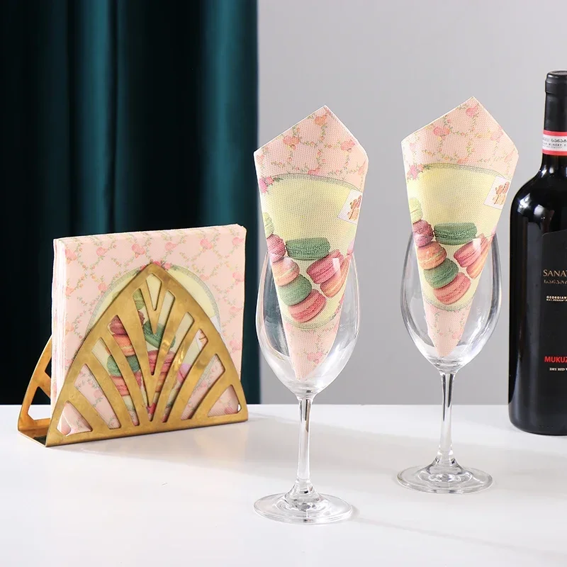 Paper Napkins Tissue Paper Decoration 20pcs/pac New Macaron Colorful Printing Paper Napkins Dessert Store Wedding Party Butterfly Bone Bart Paper Wet and Dry 33*33cm