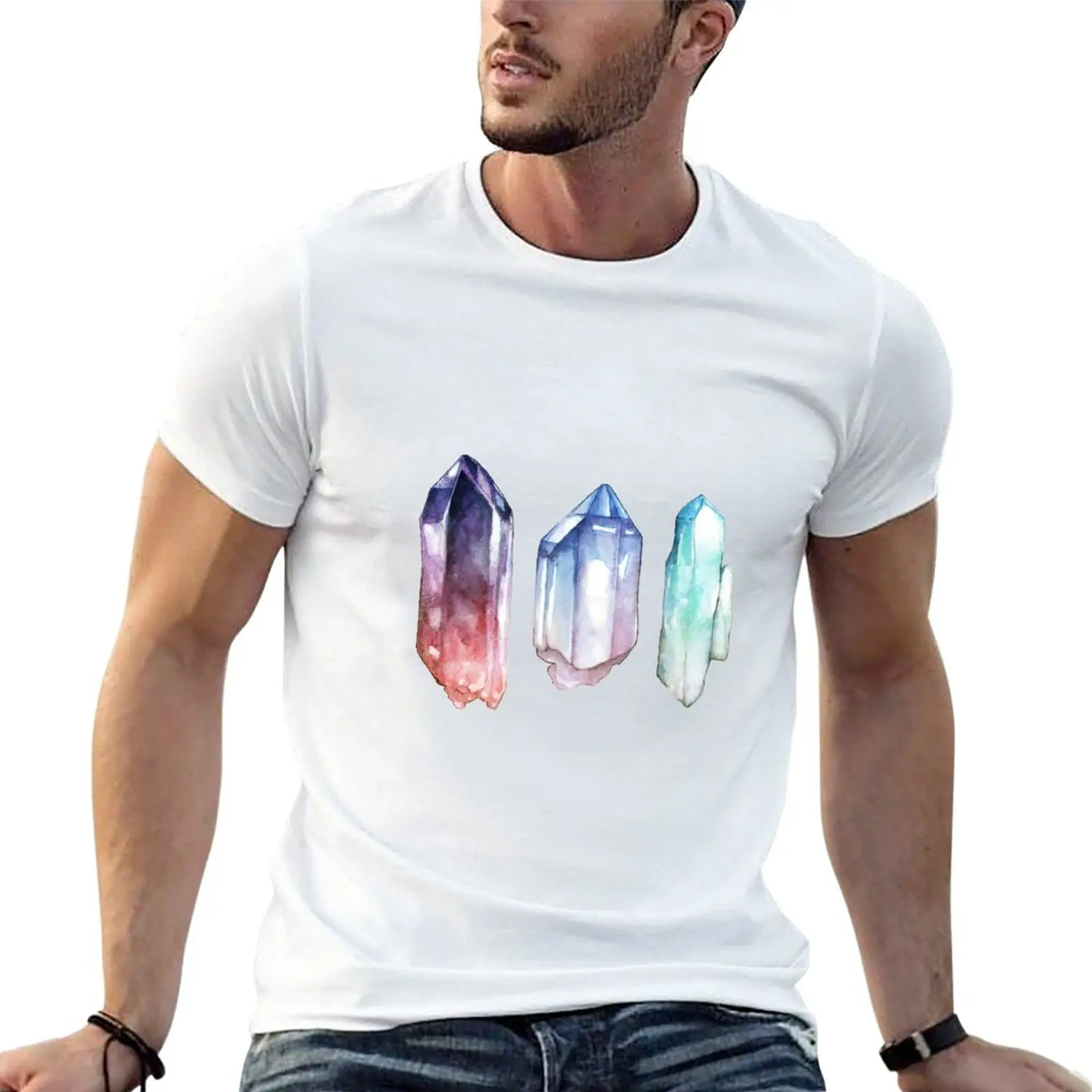 

Crystals T-Shirt cute clothes korean fashion mens workout shirts