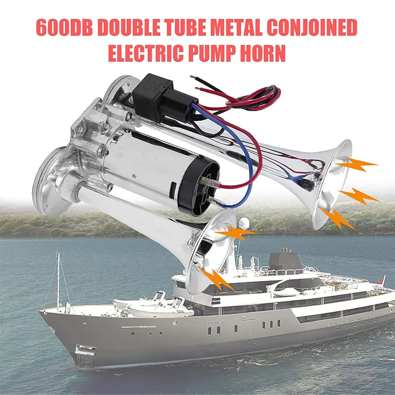 Super-sound integrated waterproof car treble 12v electric horn harvester truck electric whistle air horn