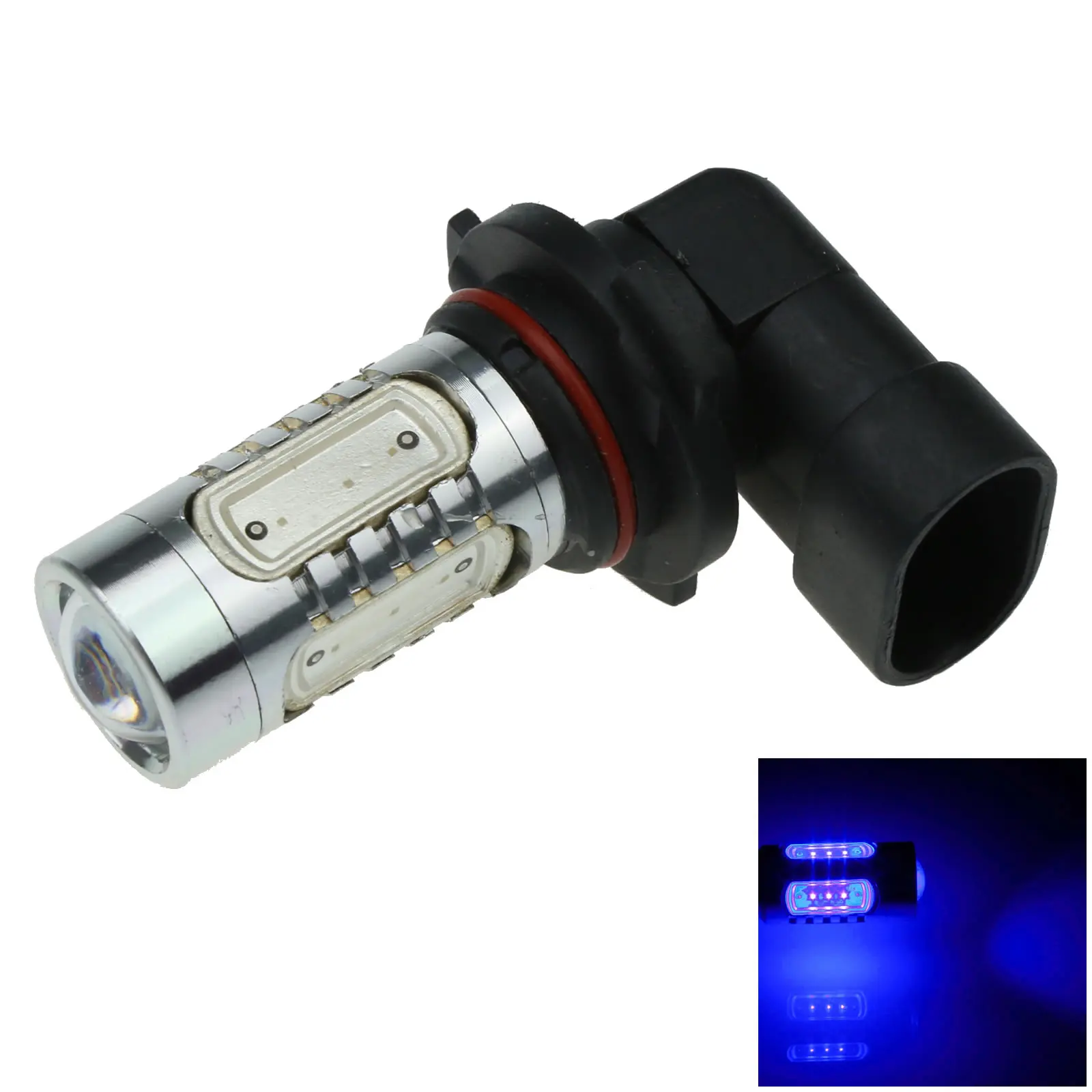

1X Синий Автомобильный задний фонарь 9006, внешний фонарь, 5 излучателей, COB SMD LED P22d H308-B