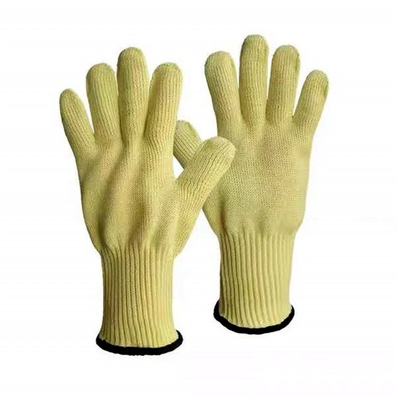 Thicken Double Cotton 500 Celsius Super Heat Resistant Anti Burn Heatproof Gloves Oven Kitchen White protective gloves