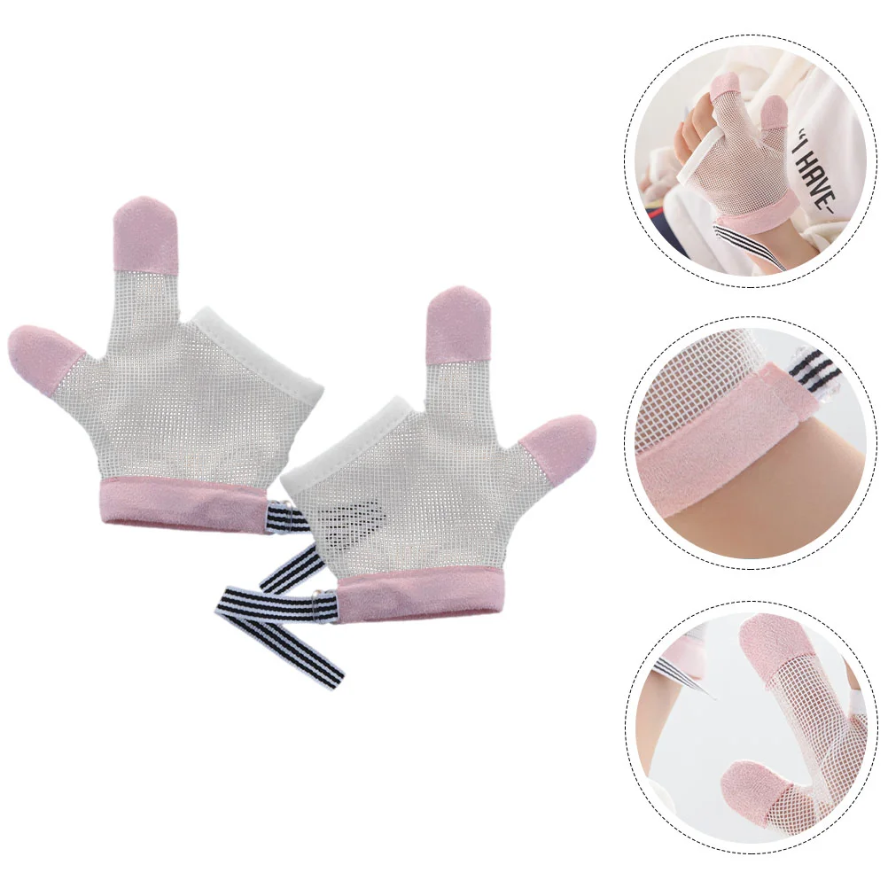 

1 Pair Baby Stop Thumb Sucking Mesh Gloves Infant Finger Sucking Stop Guard