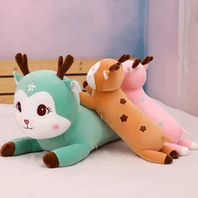 

120cm Lovely Deer Plush Toy Soft Stuffed Animal Sika Dolls Long Sleeping Pillow Home Bed Decor Gifts