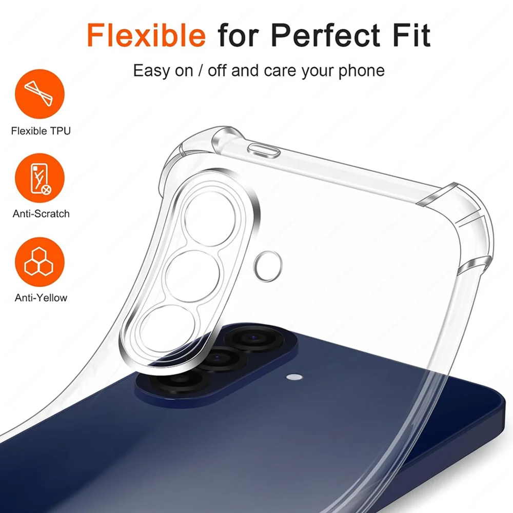 Clear Silicone Shockproof Back Cover Case - Enhanced Protection and Style