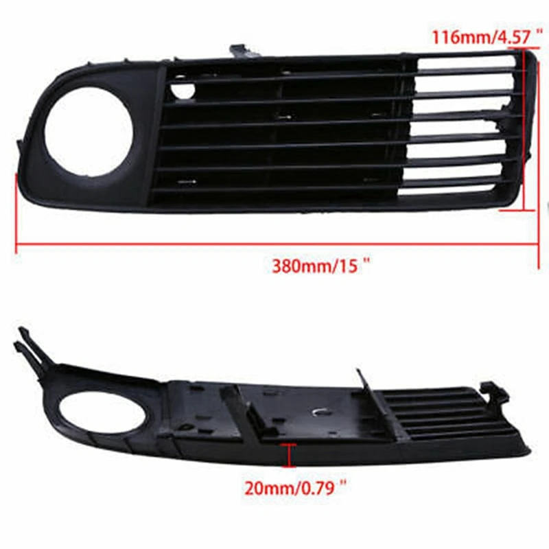 Automobile Front Bumper Fog Lamp Grille Fog Lamp Frame Cover For A6 C5 1998-2001 Accessories Parts 4B0807682S 4B0807681S