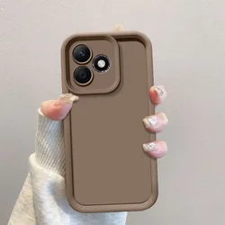 Shockproof Silicone TPU Camera Lens Protection Case for Honor 90 GT (Brown)