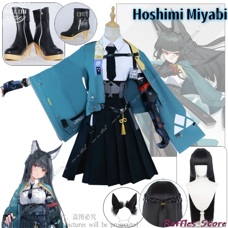 

Женский костюм для косплея Hoshimi Miyabi, Аниме игра Zenless Zone Zero, ролевая игра, комикс, женский головной Убор