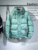 Down Jacket Thickened Warm Men's Letter Print Short Autumn and Winter White Hooded Coat Trendy Waterproof Fashion All-Matching