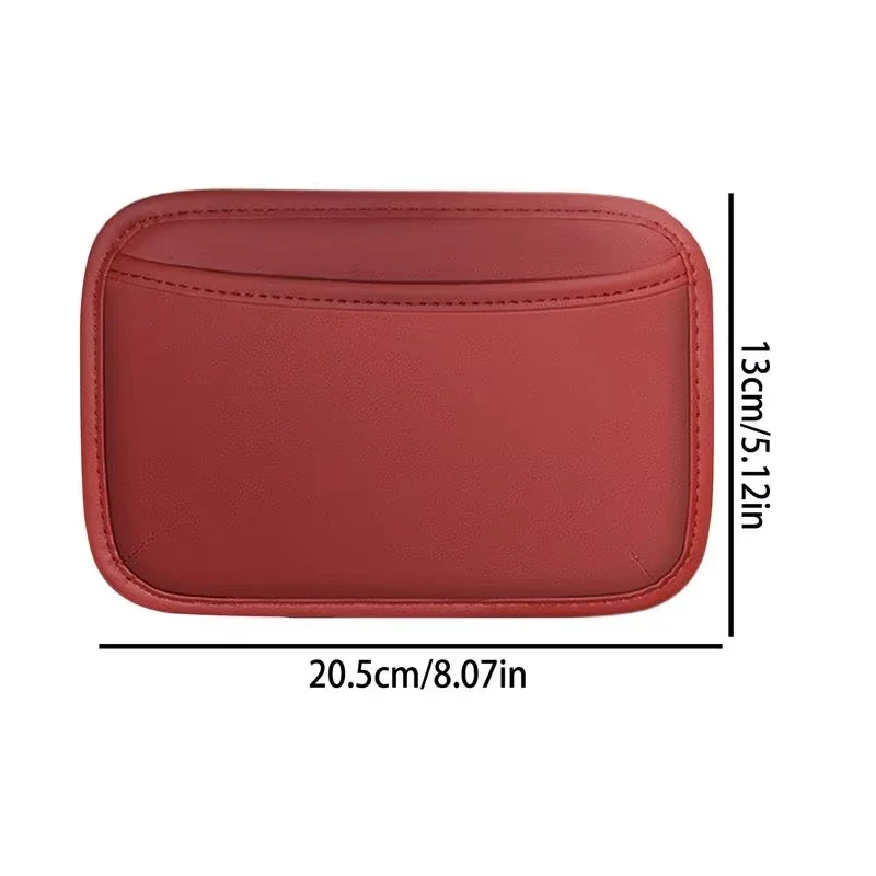 자동차 센터 콘솔 보관 주머니 접착제 PU 가죽 주최자 가방 좌석 뒷면 도어 전화 지갑 카드 용 깔끔한 키트
