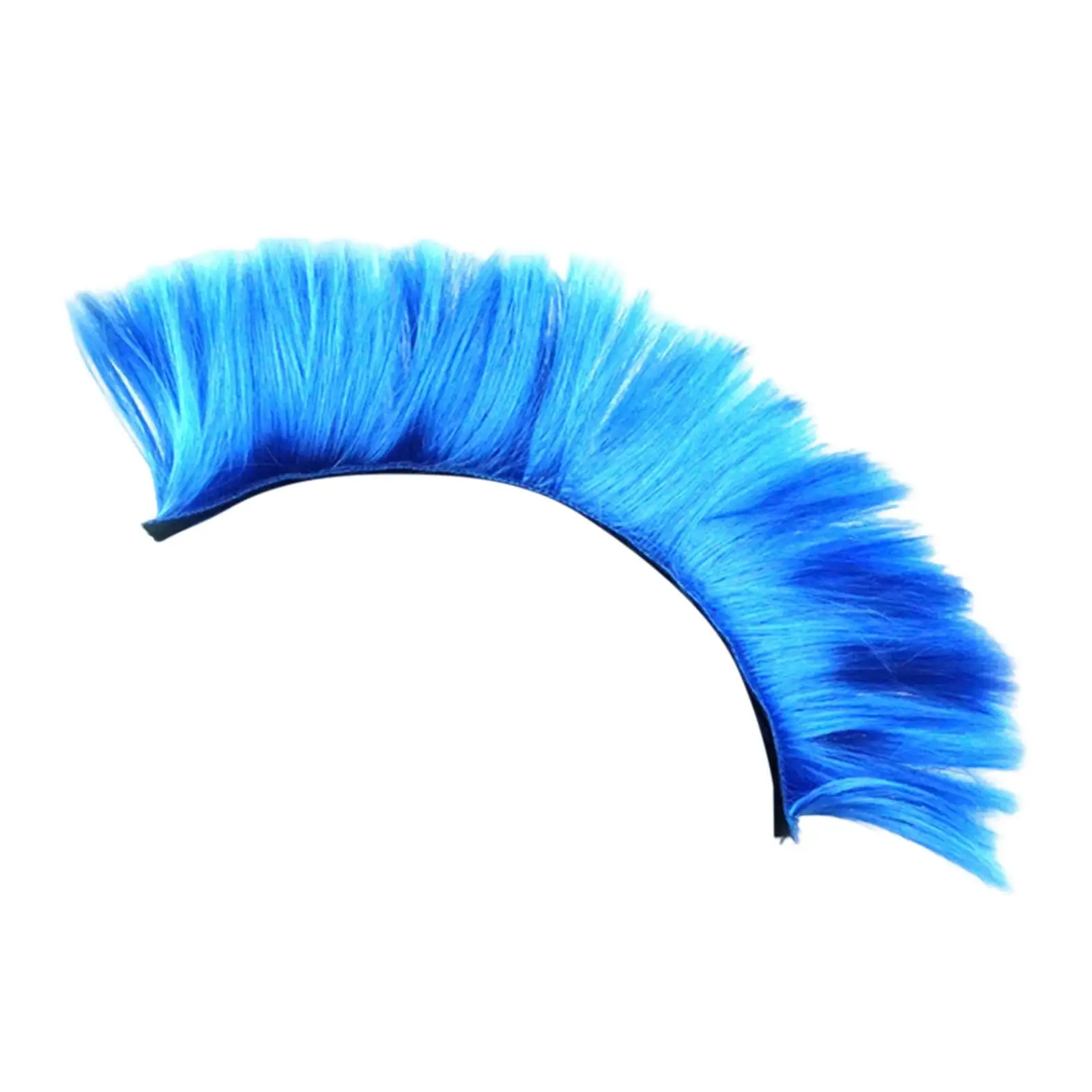 Helmet Wig Synthetic Cockscomb Hairpiece Motorcycle Helmet Accessory Retro Punk Mohawk for Biker Cosplay Party